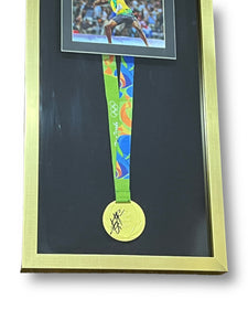 Medalla enmarcada / Atletismo / Usain Bolt