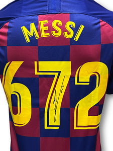 Jersey / Barcelona / Lionel Messi (672 goles)