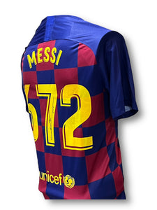 Jersey / Barcelona / Lionel Messi (672 goles)