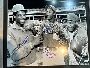 Fotografía Enmarcada / Boxeo / Mike Tyson - Darryl Strawberry - Doc Gooden