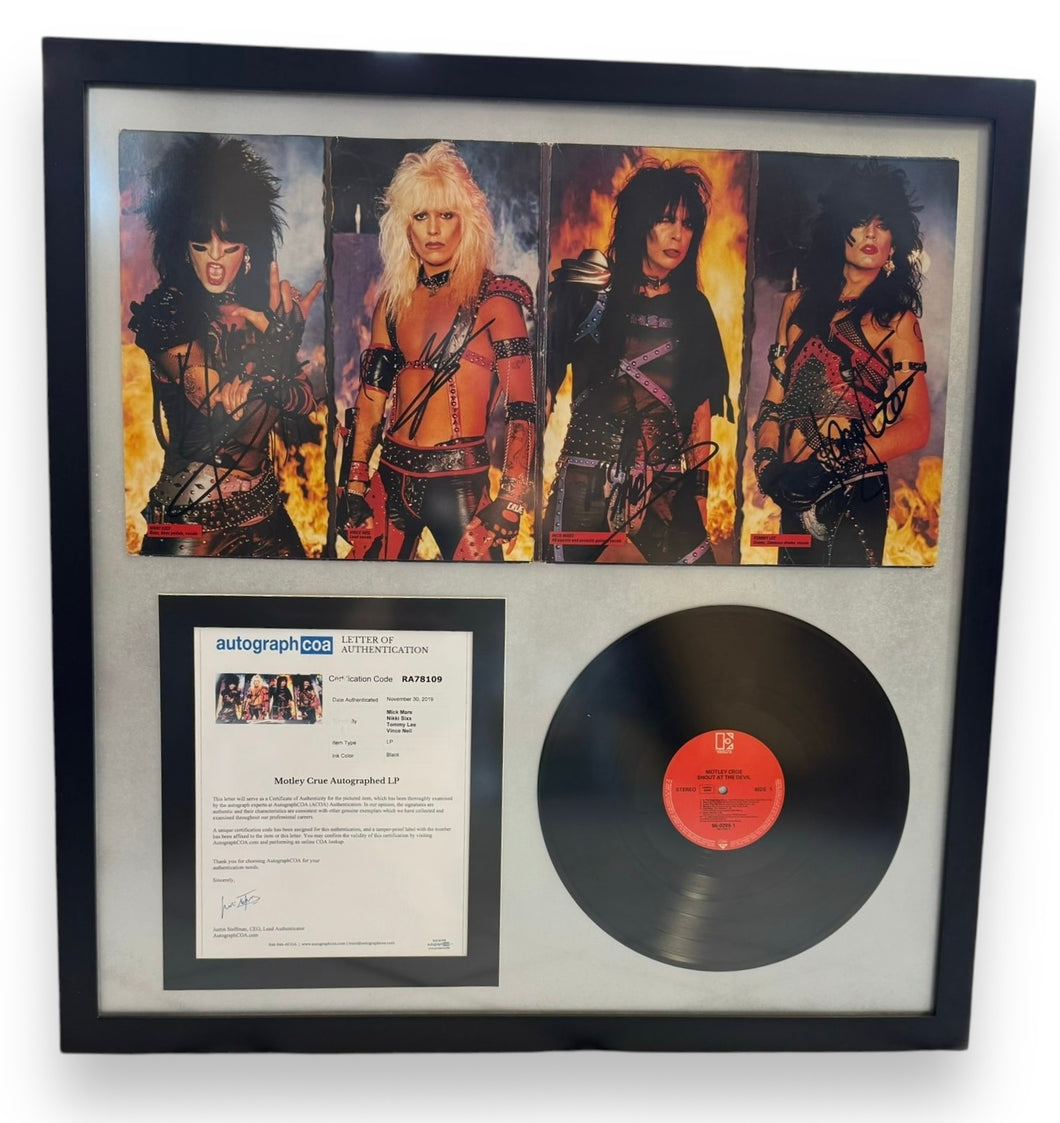 Disco LP enmarcado / Motley Crue / Banda Completa