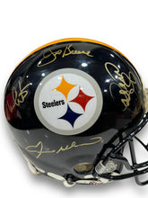 Cargar imagen en el visor de la galería, Casco Proline / Steelers Throwback Negro / Steel Curtain (Lambert, Greene, Greenwood, Holmes
