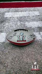 Balón Panel / Patriots / Sper Bowl LI (Tom Brady, Legarrette Blount, Dont'a Hightower, Stephen Gostkowski, Dion Lewis, Rob Ninkovich, Martellus Bennett, James White)