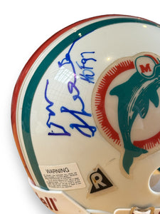 Mini Casco / Dolphins / Dan Marino y Don Shula