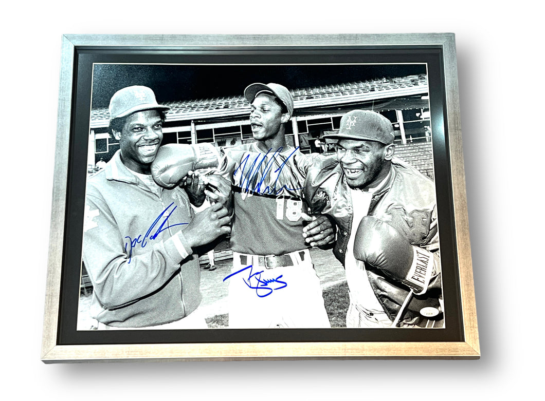 Fotografía Enmarcada / Boxeo / Mike Tyson - Darryl Strawberry - Doc Gooden