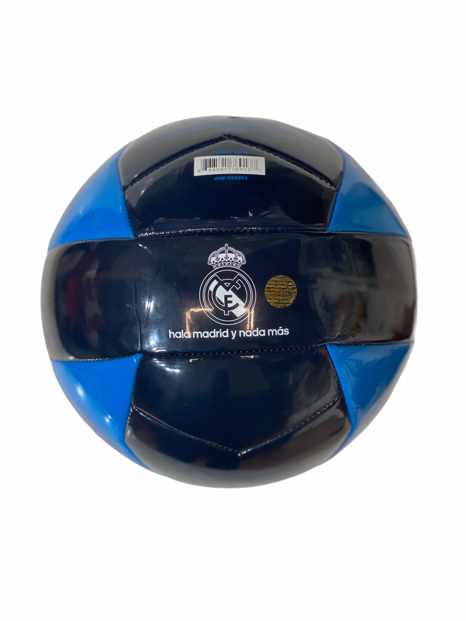 RhinoxGruop - Balón de fútbol oficial del Real Madrid, tamaño completo 5  (gris L1Y43)