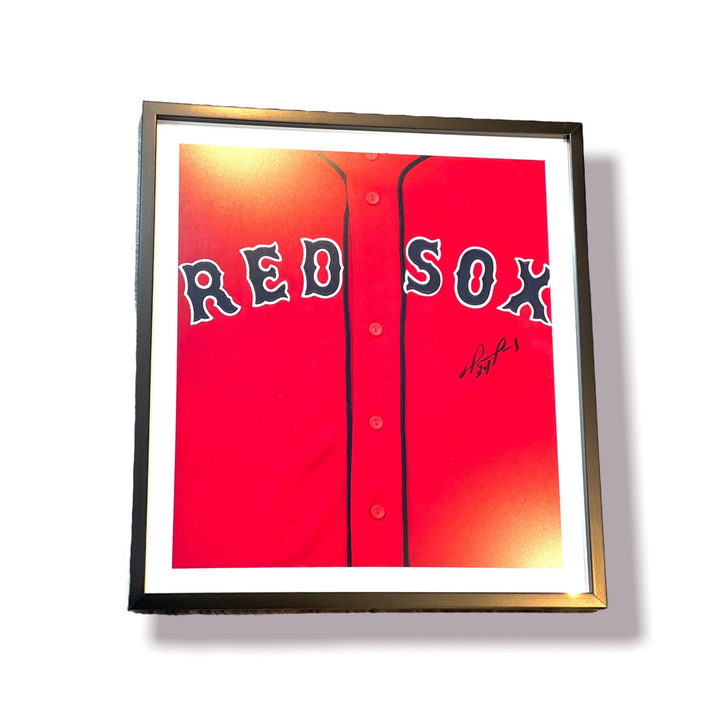 Jersey enmarcado / Red Sox / David Ortiz