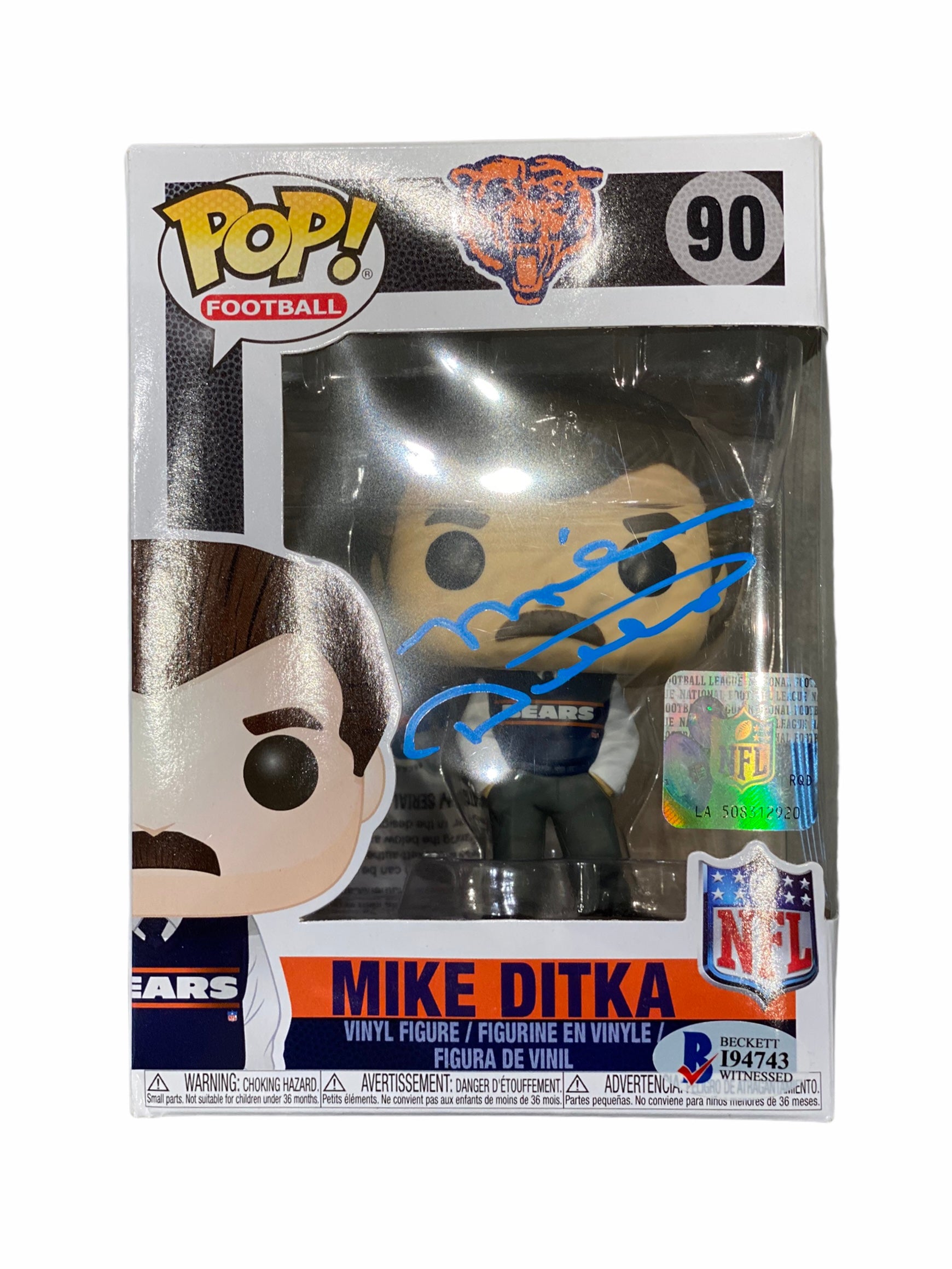 Mike Ditka Signed Bears NFL Legends Funko Pop Vinyl Figure