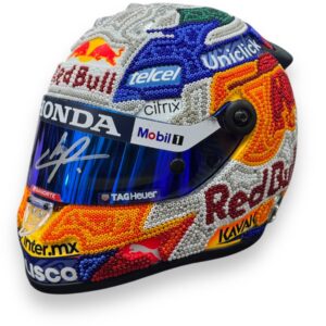 Mini Casco / F1 / Sergio "Checo" Pérez (Arte Huichol)